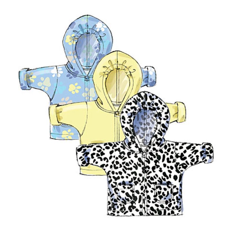 Patron Butterick 6238/YA5 - Veste, salopete, pantalon, nid d'ange et chapeau pour bébé