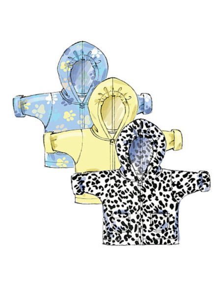 Patron Butterick 6238/YA5 - Veste, salopete, pantalon, nid d'ange et chapeau pour bébé