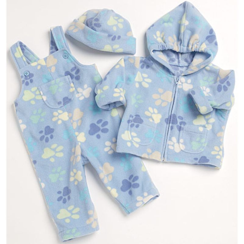 Patron Butterick 6238/YA5 - Veste, salopete, pantalon, nid d'ange et chapeau pour bébé
