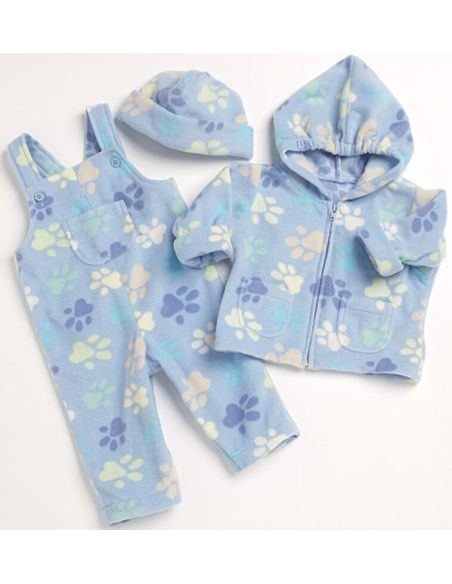 Patron Butterick 6238/YA5 - Veste, salopete, pantalon, nid d'ange et chapeau pour bébé