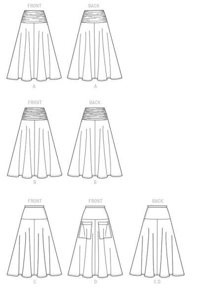 Patron Butterick 6249/A5 - Jupe