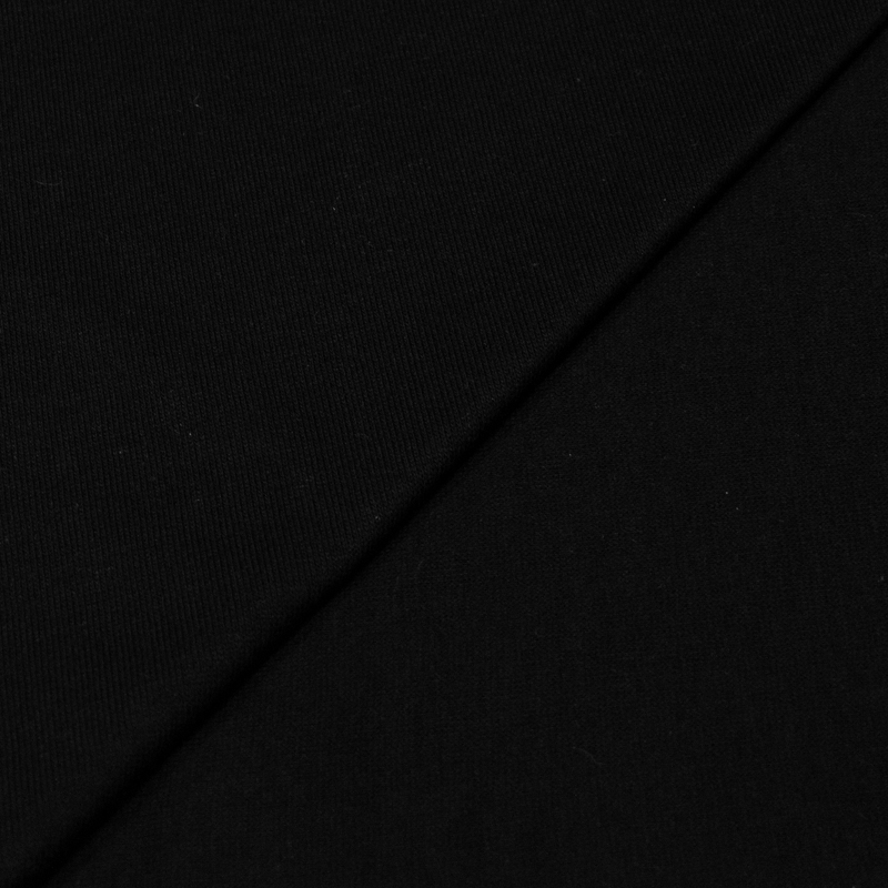 Jersey tubulaire 100% coton - noir