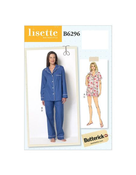 Patron Butterick 6296/A5 - Haut, short et pantalon