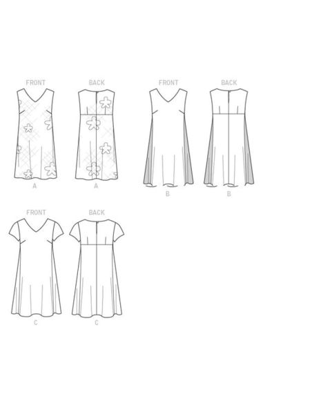 Patron Butterick 6317/A5 - Robe