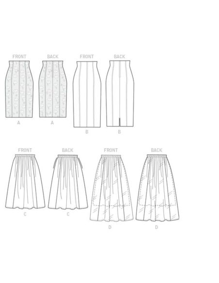 Patron Butterick 6326/B5 - Jupe