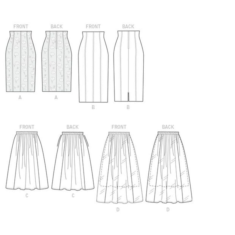 Patron Butterick 6326/B5 - Jupe