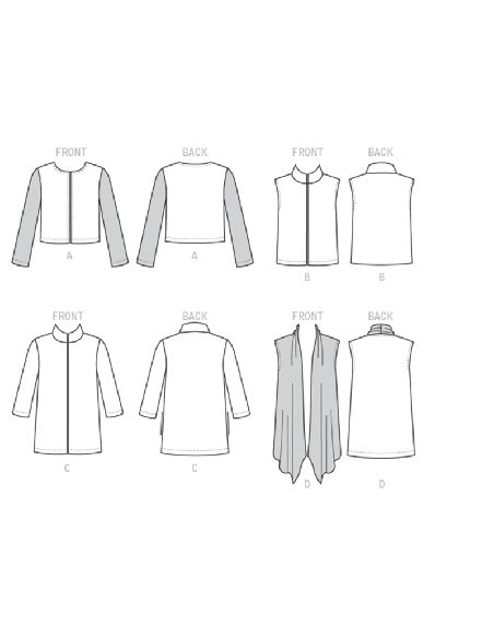 Patron Butterick 6328/B5 - Veste