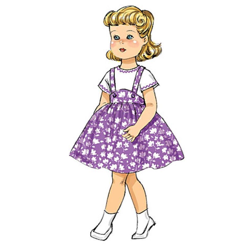 Patron Butterick 6336/OSZ - Vêtement retro pour poupée de 46cm