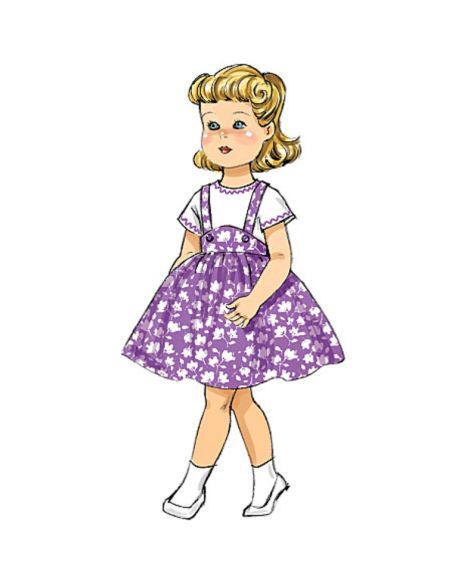 Patron Butterick 6336/OSZ - Vêtement retro pour poupée de 46cm