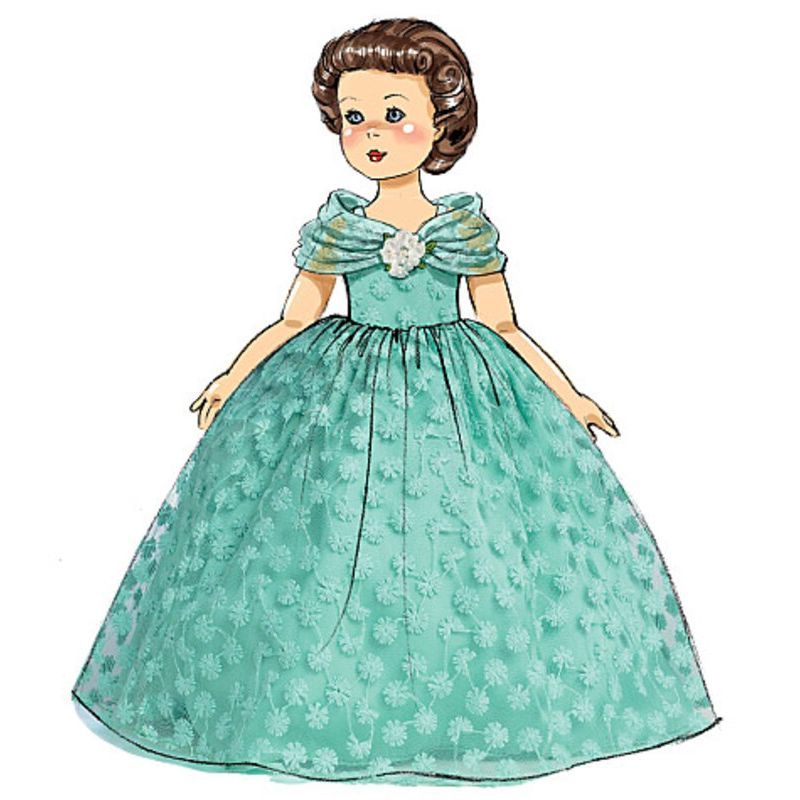 Patron Butterick 6336/OSZ - Vêtement retro pour poupée de 46cm