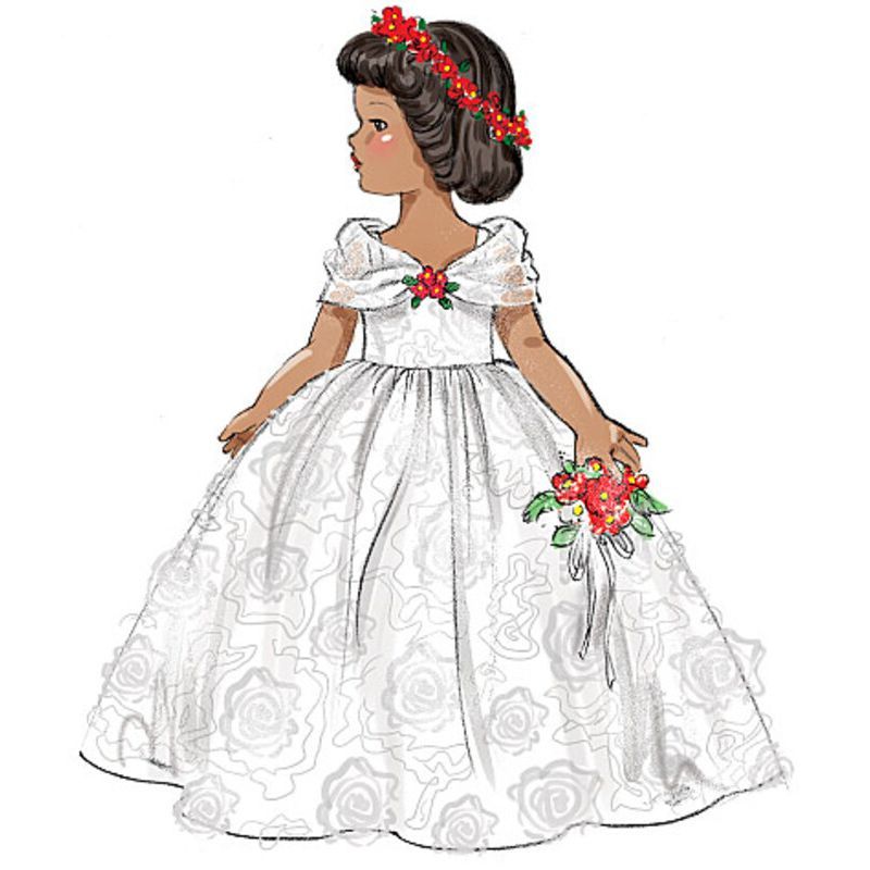 Patron Butterick 6336/OSZ - Vêtement retro pour poupée de 46cm