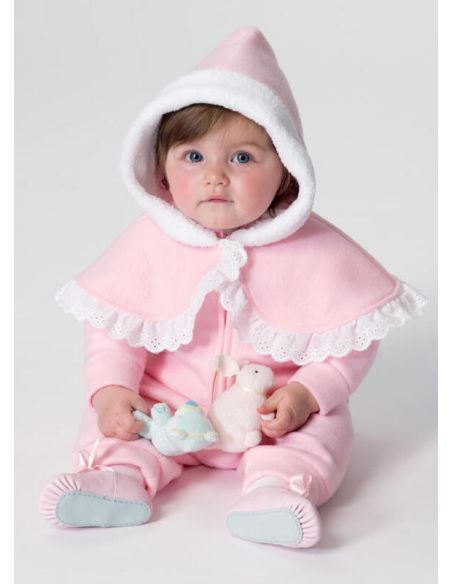 Patron Butterick 6372/YA5 - Cape, gilet, nid d'ange et pantalon pour bébé