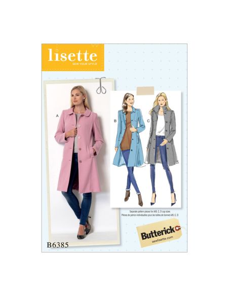 Patron Butterick 6385/A5 - Manteau