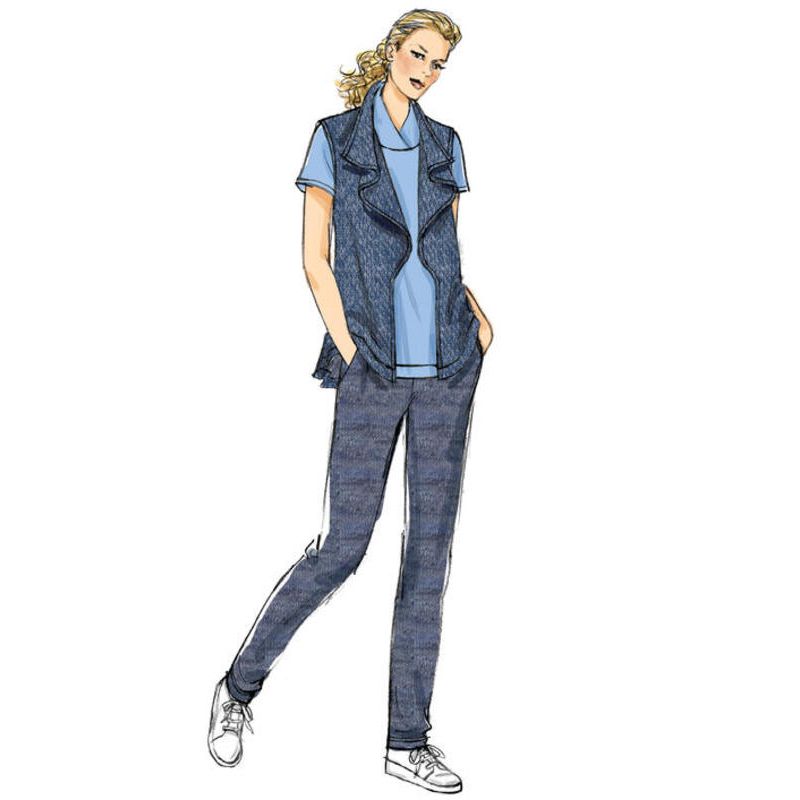 Patron Butterick 6388/Y - Gilet, hauts, robe et pantalon