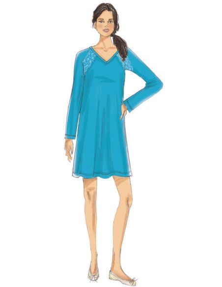 Patron Butterick 6428/Y - Peignoir, haut, chemise de nuit et pantalon