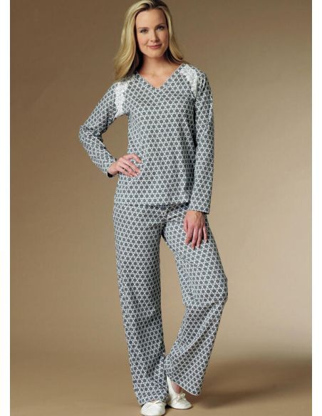 Patron Butterick 6428/Y - Peignoir, haut, chemise de nuit et pantalon