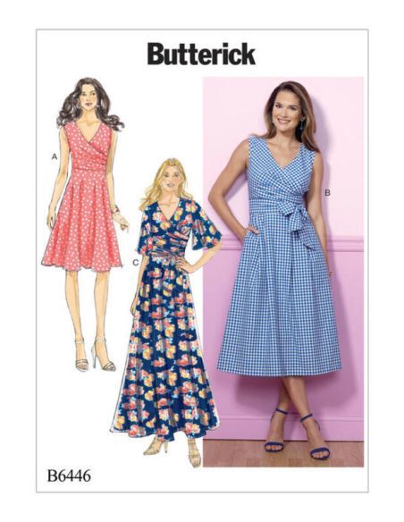 Patron Butterick 6446/A5 - Robe et ceinture