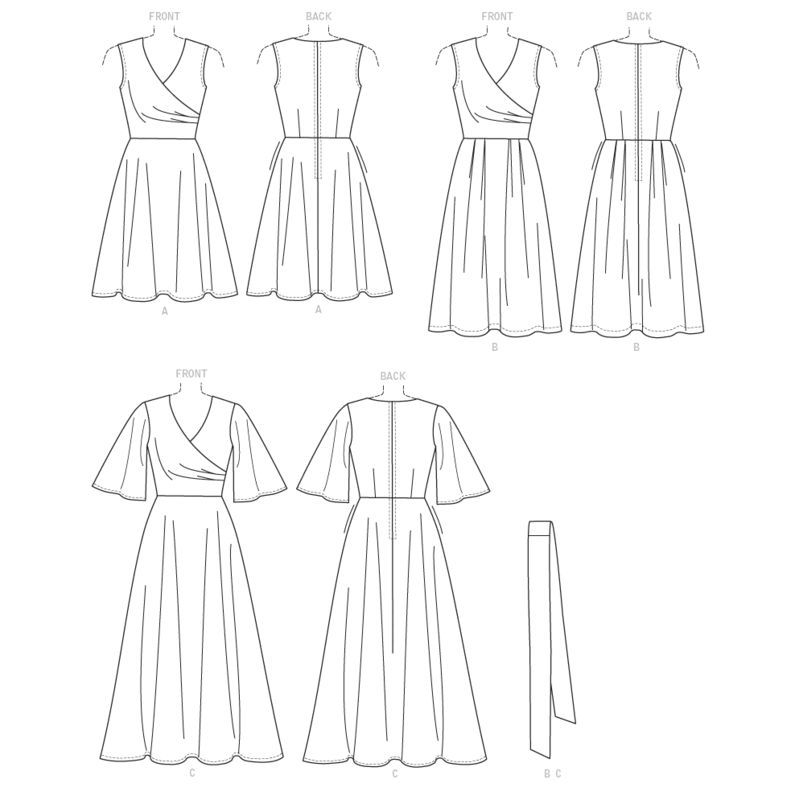 Patron Butterick 6446/A5 - Robe et ceinture