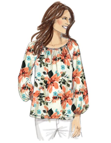 Patron Butterick 6455/Y - Haut