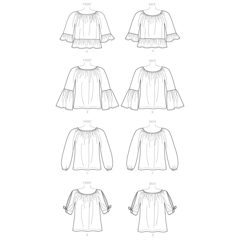 Patron Butterick 6455/Y - Haut