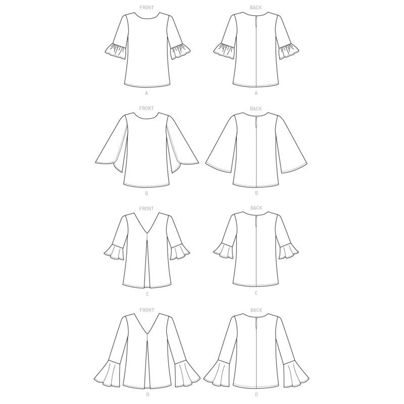 Patron Butterick 6456/A5 - Haut