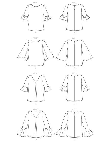 Patron Butterick 6456/A5 - Haut