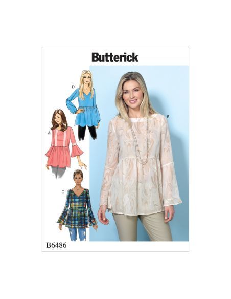 Patron Butterick 6486/Y - Hauts