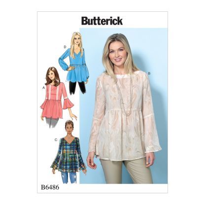 Patron Butterick 6486/Y - Hauts