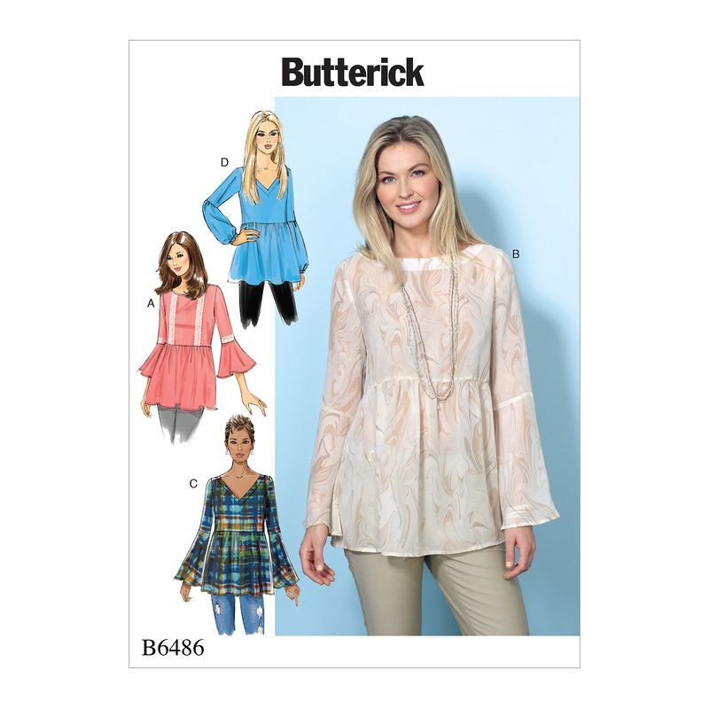 Patron Butterick 6486/Y - Hauts