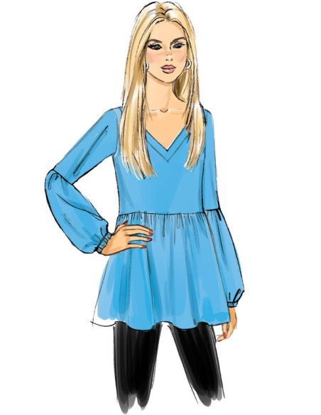 Patron Butterick 6486/Y - Hauts