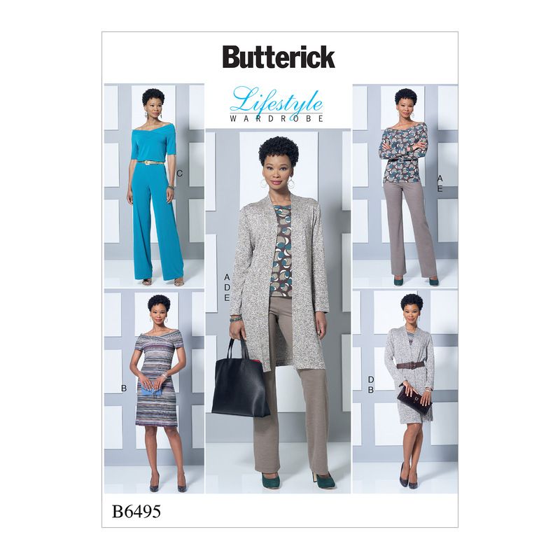 Patron Butterick 6495/Y - Haut, robe, combinaison, veste et pantalon