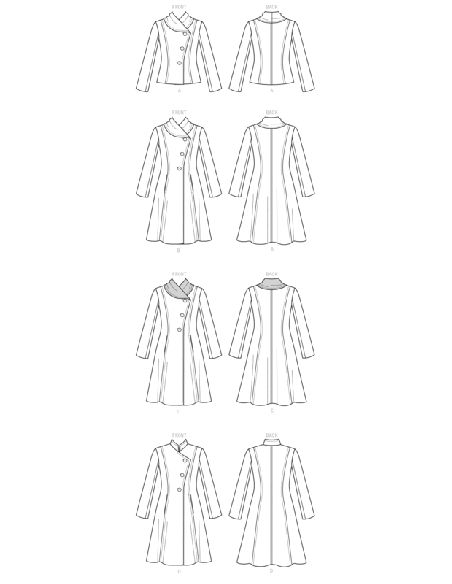 Patron Butterick 6497/B5 - Veste et manteau