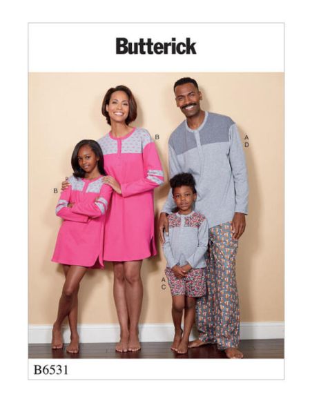 Patron Butterick 6531/OSZ - Haut, tunique, short et pantalon