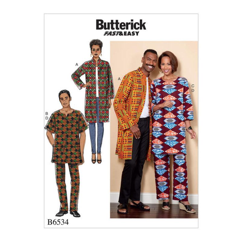 Patron Butterick 6534/XM - Manteau, tunique et pantalon