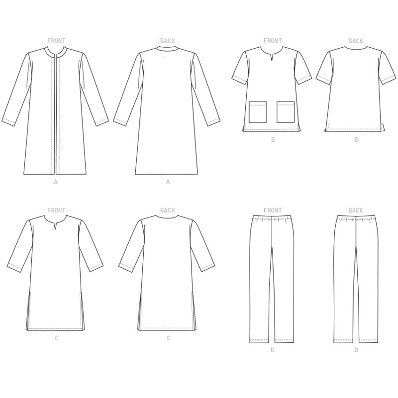 Patron Butterick 6534/XM - Manteau, tunique et pantalon