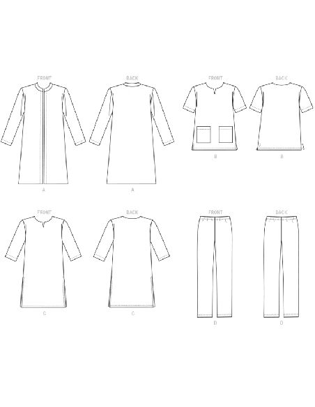 Patron Butterick 6534/XM - Manteau, tunique et pantalon