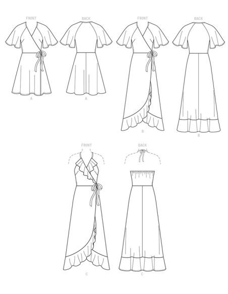 Patron Butterick 6554/A5 - Robe