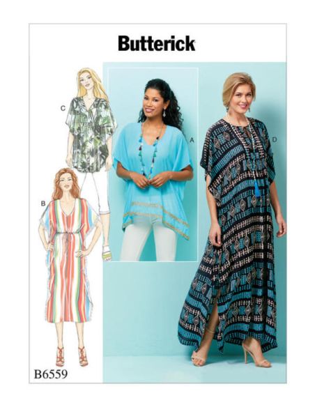 Patron Butterick 6559/Y - Haut, tunique et caftan
