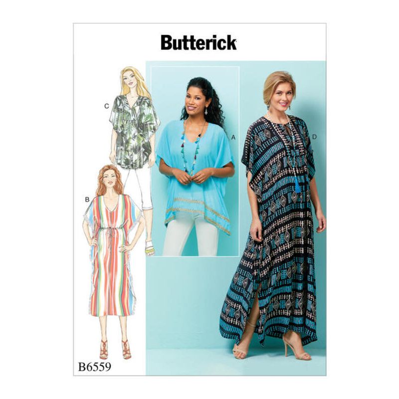 Patron Butterick 6559/Y - Haut, tunique et caftan