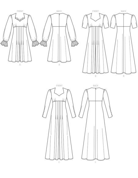 Patron Butterick 6586/A5 - Robe