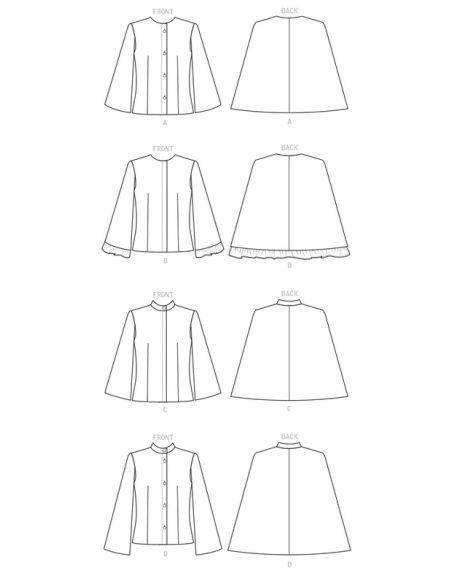 Patron Butterick 6603/A5 - Cape
