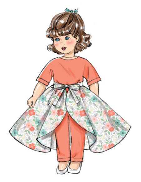 Patron Butterick 6606/OSZ - Vêtement pour poupée de 46cm