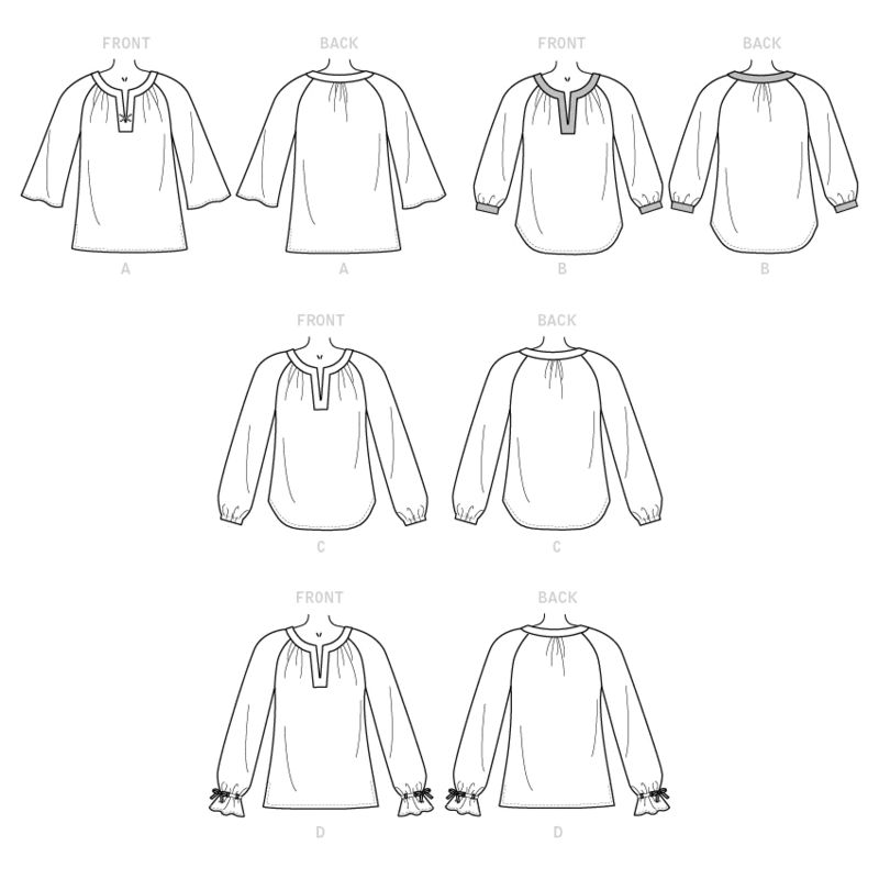 Patron Butterick 6632/A5 - Haut