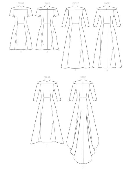 Patron Butterick 6639/A5 - Robe