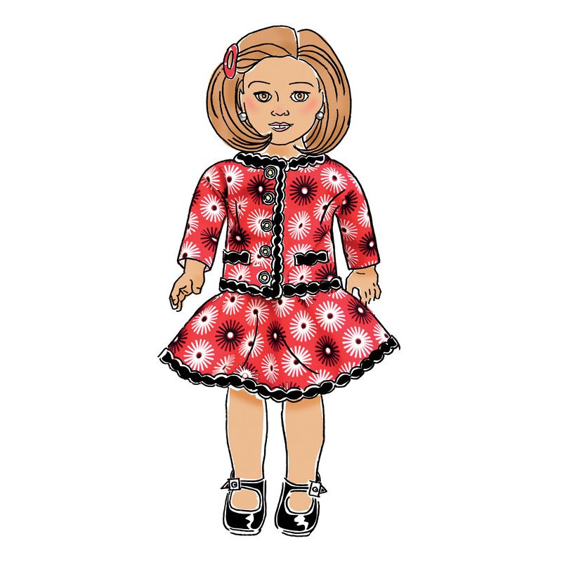 Patron Butterick 6645/OSZ - Vêtement pour poupée de 46cm