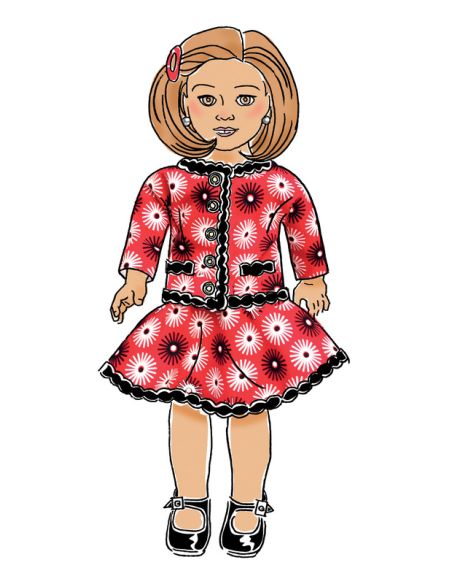 Patron Butterick 6645/OSZ - Vêtement pour poupée de 46cm