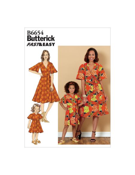 Patron Butterick 6654/A - Robe et ceinture