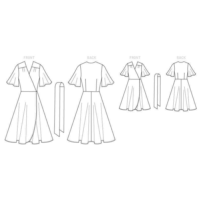 Patron Butterick 6654/A - Robe et ceinture