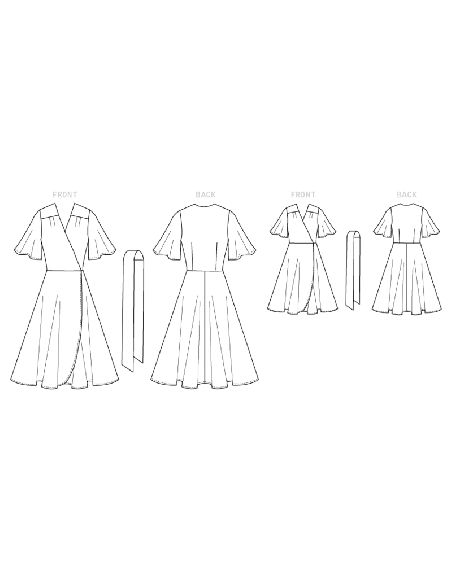 Patron Butterick 6654/A - Robe et ceinture