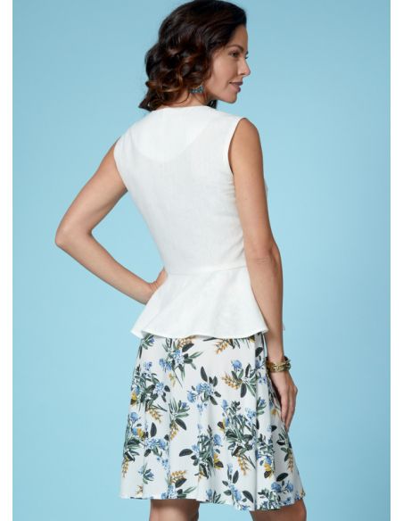 Patron Butterick 6670/A5 - Haut, robe, jupe et pantalon